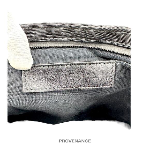 🔴 Balenciaga Campaign Logo Zip Clutch Bag - Black - Picture 6 of 9